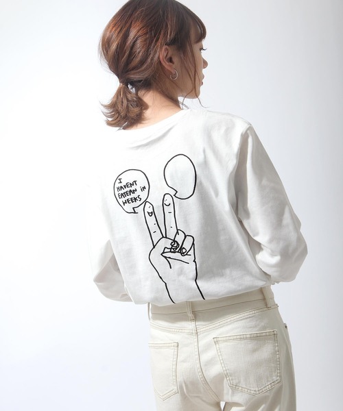 Mark Gonzales(�}�[�N�E�S���U���X)�́y�ʒ��E�R���{�zZIP FIVE × Mark Gonzales �v�����g����T�y���j�Z�b�N�X�z(T�V���c/�J�b�g�\�[)