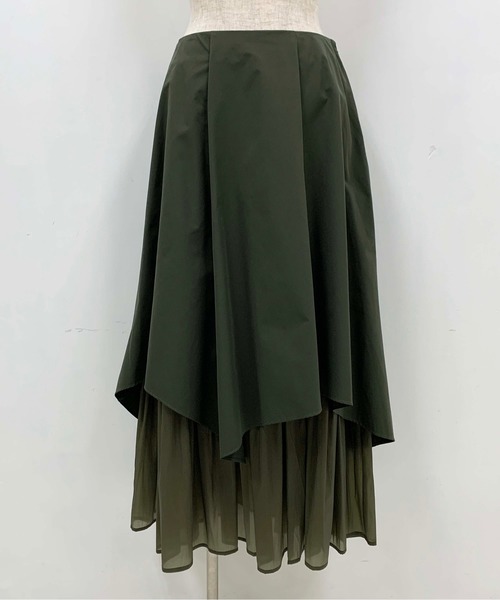 PICCIN（ピッチン）の「レイヤードアシメスカート（スカート・レディース・ブラック/オフホワイト/カーキ・M）」の17枚目の写真
