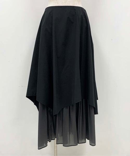 PICCIN（ピッチン）の「レイヤードアシメスカート（スカート・レディース・ブラック/オフホワイト/カーキ・M）」の18枚目の写真