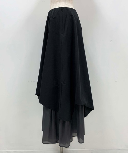 PICCIN（ピッチン）の「レイヤードアシメスカート（スカート・レディース・ブラック/オフホワイト/カーキ・M）」の19枚目の写真