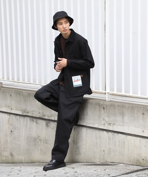 ユニバーサルオーバーオールセットアップコーデュロイメンズ黒M