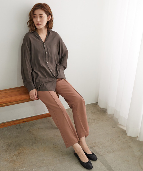 ROPE' PICNIC(ロペピクニック)の「【美脚見え】セミフレアパンツ(その他パンツ・レディース・ブラック/ベージュ/ピンク・40/38)」の14枚目の写真