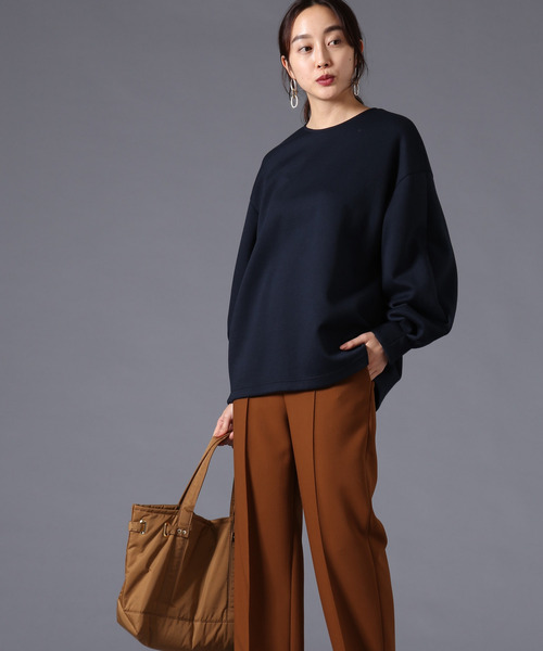 Liesse(リエス)の「ポンチプルオーバー(Tシャツ/カットソー・レディース・ベージュ/ネイビー・FREE)」の2枚目の写真