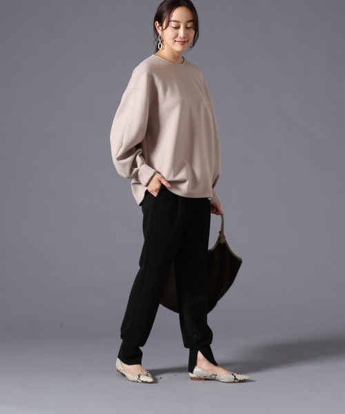 Liesse(リエス)の「ポンチプルオーバー(Tシャツ/カットソー・レディース・ベージュ/ネイビー・FREE)」の6枚目の写真