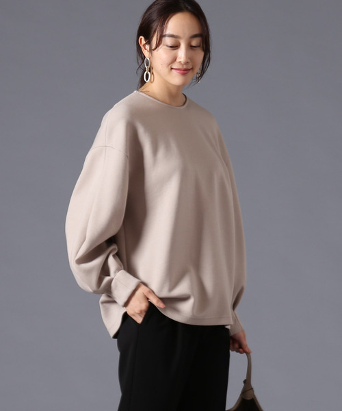 Liesse(リエス)の「ポンチプルオーバー(Tシャツ/カットソー・レディース・ベージュ/ネイビー・FREE)」の7枚目の写真