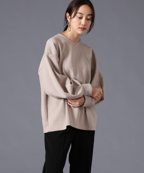 Liesse(リエス)の「ポンチプルオーバー(Tシャツ/カットソー・レディース・ベージュ/ネイビー・FREE)」の8枚目の写真