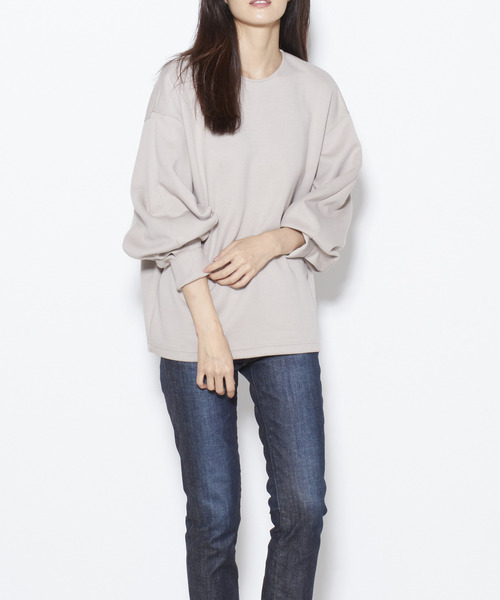 Liesse(リエス)の「ポンチプルオーバー(Tシャツ/カットソー・レディース・ベージュ/ネイビー・FREE)」の10枚目の写真