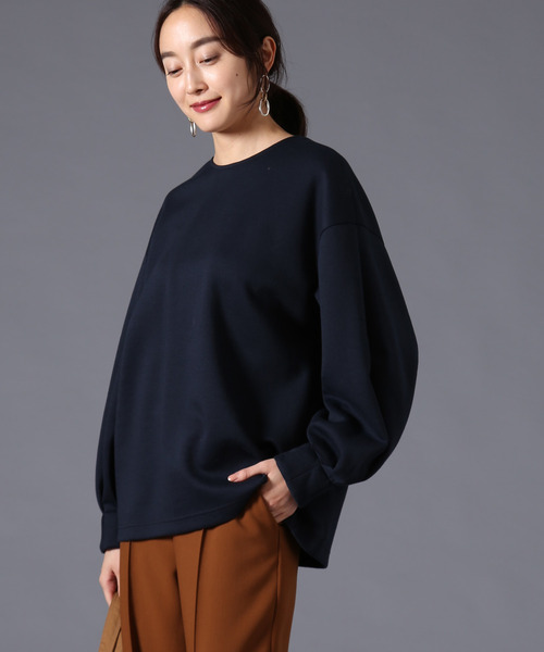 Liesse(リエス)の「ポンチプルオーバー(Tシャツ/カットソー・レディース・ベージュ/ネイビー・FREE)」の12枚目の写真