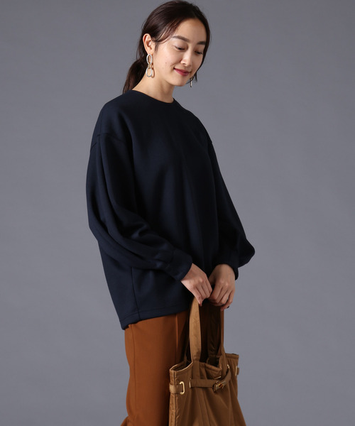 Liesse(リエス)の「ポンチプルオーバー(Tシャツ/カットソー・レディース・ベージュ/ネイビー・FREE)」の14枚目の写真