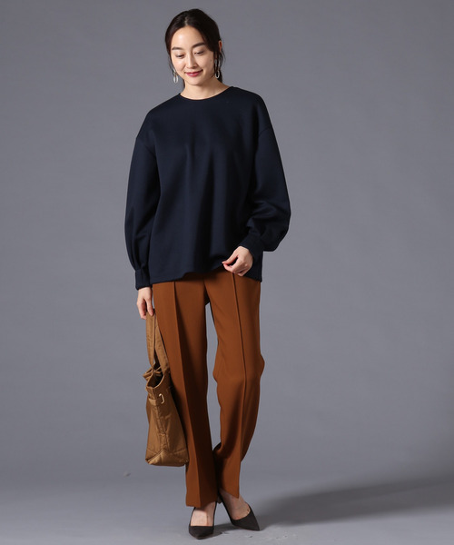 Liesse(リエス)の「ポンチプルオーバー(Tシャツ/カットソー・レディース・ベージュ/ネイビー・FREE)」の15枚目の写真