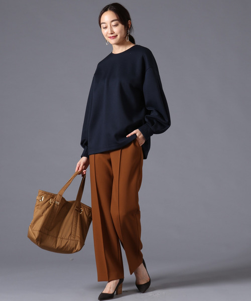 Liesse(リエス)の「ポンチプルオーバー(Tシャツ/カットソー・レディース・ベージュ/ネイビー・FREE)」の16枚目の写真