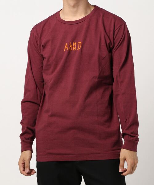 ALMOND(アーモンド)の「SIDESTACK EMB L/S T-SHIRTS/アーモンド 長袖 ロンT(Tシャツ/カットソー・メンズ・ホワイト/セージグリーン/バーガンディー・SMALL/MEDIUM/LARGE)」の2枚目の写真