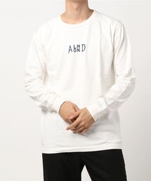 SIDESTACK EMB L/S T-SHIRTS/アーモンド 長袖 ロンT