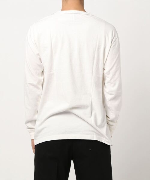 ALMOND(アーモンド)の「SIDESTACK EMB L/S T-SHIRTS/アーモンド 長袖 ロンT(Tシャツ/カットソー・メンズ・ホワイト/セージグリーン/バーガンディー・SMALL/MEDIUM/LARGE)」の5枚目の写真