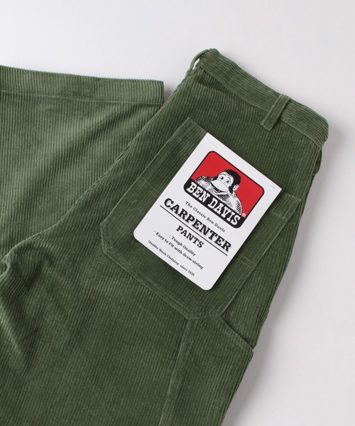 BEN DAVIS コードュロイフレアパンツ オリーブグリーン W33