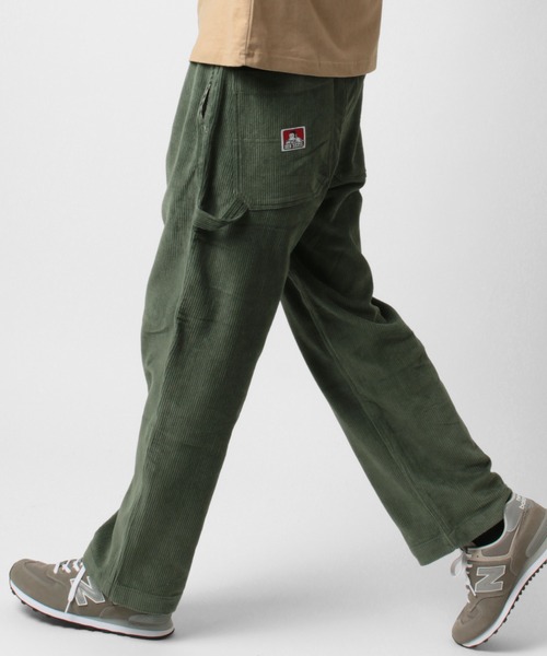 BEN DAVIS コードュロイフレアパンツ オリーブグリーン W33 BEN DAVIS コードュロイフレアパンツ オリーブグリーン W33