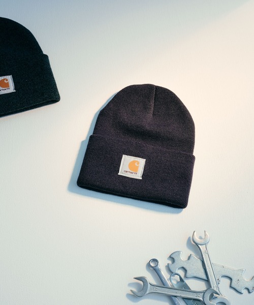 Carhartt（カーハート）の「【Carhartt/カーハート】Acrylic Watch Hat/アクリルウォッチハット / ニットキャップ（ニットキャップ/ビーニー・メンズ・ブラック/ダークブラウン/ネイビー/グレー/グリーン/ブラック×ホワイト・FREE）」の6枚目の写真