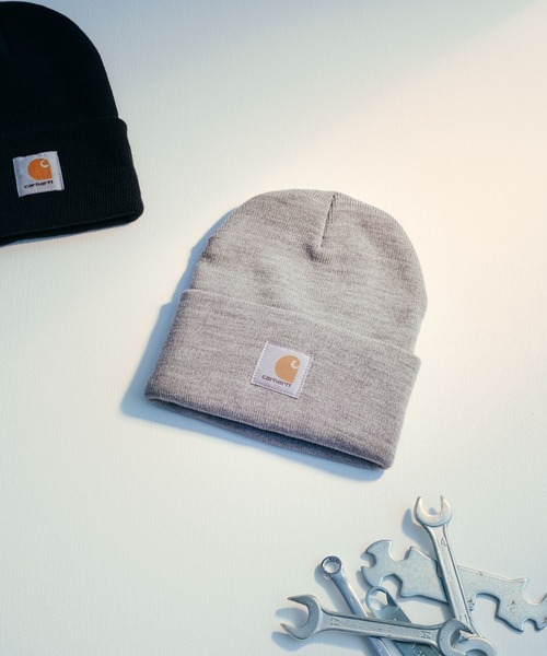 Carhartt（カーハート）の「【Carhartt/カーハート】Acrylic Watch Hat/アクリルウォッチハット / ニットキャップ（ニットキャップ/ビーニー・メンズ・ブラック/ダークブラウン/ネイビー/グレー/グリーン/ブラック×ホワイト・FREE）」の3枚目の写真
