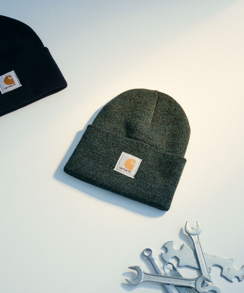 Carhartt（カーハート）の「【Carhartt/カーハート】Acrylic Watch Hat/アクリルウォッチハット / ニットキャップ（ニットキャップ/ビーニー・メンズ・ブラック/ダークブラウン/ネイビー/グレー/グリーン/ブラック×ホワイト・FREE）」の5枚目の写真