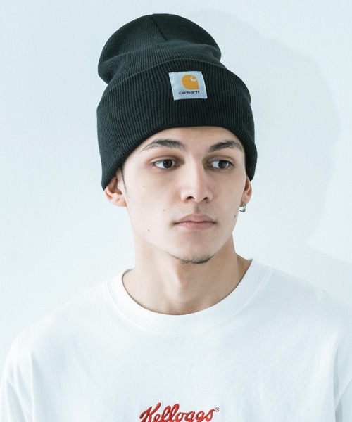 Carhartt（カーハート）の「【Carhartt/カーハート】Acrylic Watch Hat/アクリルウォッチハット / ニットキャップ（ニットキャップ/ビーニー・メンズ・ブラック/ダークブラウン/ネイビー/グレー/グリーン/ブラック×ホワイト・FREE）」の15枚目の写真