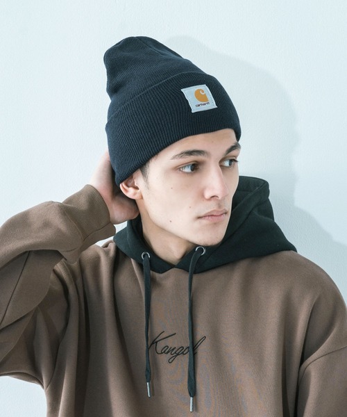 Carhartt（カーハート）の「【Carhartt/カーハート】Acrylic Watch Hat/アクリルウォッチハット / ニットキャップ（ニットキャップ/ビーニー・メンズ・ブラック/ダークブラウン/ネイビー/グレー/グリーン/ブラック×ホワイト・FREE）」の9枚目の写真