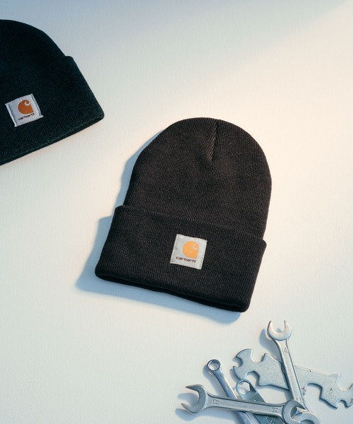 Carhartt（カーハート）の「【Carhartt/カーハート】Acrylic Watch Hat/アクリルウォッチハット / ニットキャップ（ニットキャップ/ビーニー・メンズ・ブラック/ダークブラウン/ネイビー/グレー/グリーン/ブラック×ホワイト・FREE）」の7枚目の写真