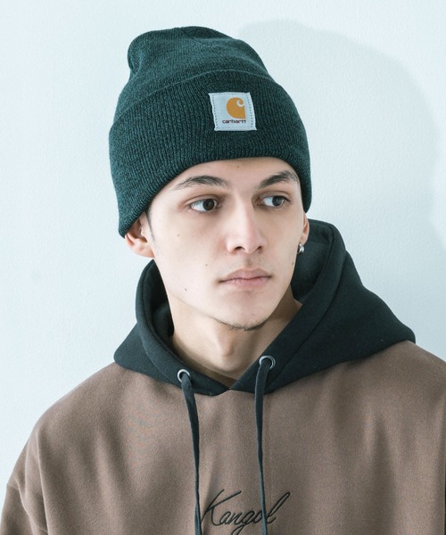 Carhartt（カーハート）の「【Carhartt/カーハート】Acrylic Watch Hat/アクリルウォッチハット / ニットキャップ（ニットキャップ/ビーニー・メンズ・ブラック/ダークブラウン/ネイビー/グレー/グリーン/ブラック×ホワイト・FREE）」の11枚目の写真
