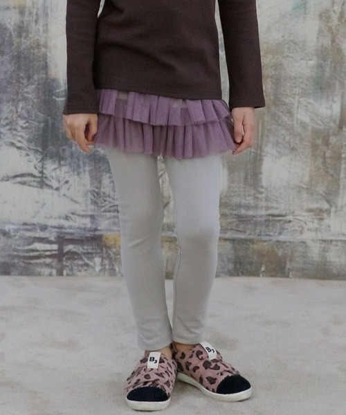 Bee des Bee（ビーデスビー）の「レギンス付き10分丈スカッツ（スカート・キッズ・グレー系その他2/グレー×ピンク/グレー×サックスブルー/グレー系その他/ブラック系その他/ブラック×ピンク/チャコールグレー×パープル/ブラック×グリーン/ブラック系その他2/ブラック×パープル・110cm/100cm/120cm/130cm/140cm/150cm）」の7枚目の写真