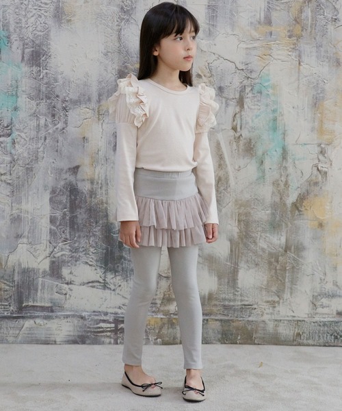 Bee des Bee（ビーデスビー）の「レギンス付き10分丈スカッツ（スカート・キッズ・グレー系その他2/グレー×ピンク/グレー×サックスブルー/グレー系その他/ブラック系その他/ブラック×ピンク/チャコールグレー×パープル/ブラック×グリーン/ブラック系その他2/ブラック×パープル・110cm/100cm/120cm/130cm/140cm/150cm）」の22枚目の写真