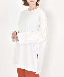 w closet | クルーネックサイドスリットロンTee(Tシャツ/カットソー)