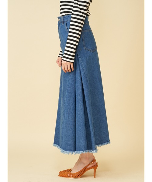 ROYAL PARTY(ロイヤルパーティー)の「サイドタックフレアスカート(スカート・レディース・オレンジ/パープル/ネイビー・MEDIUM/SMALL)」の15枚目の写真