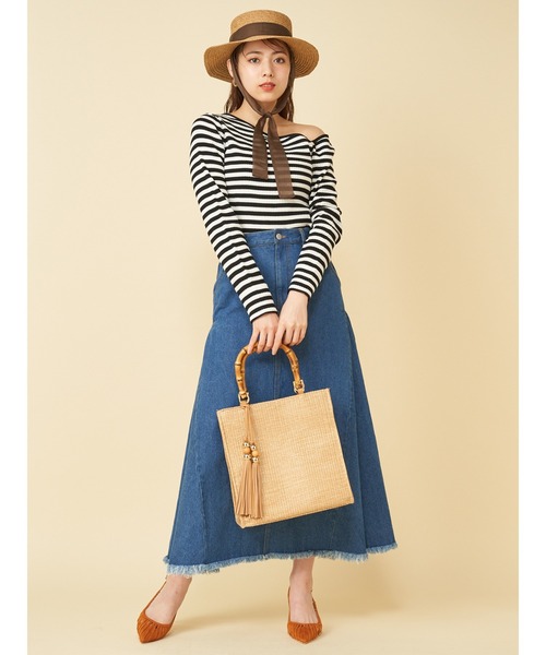 ROYAL PARTY(ロイヤルパーティー)の「サイドタックフレアスカート(スカート・レディース・オレンジ/パープル/ネイビー・MEDIUM/SMALL)」の17枚目の写真