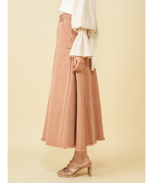 ROYAL PARTY(ロイヤルパーティー)の「サイドタックフレアスカート(スカート・レディース・オレンジ/パープル/ネイビー・MEDIUM/SMALL)」の5枚目の写真