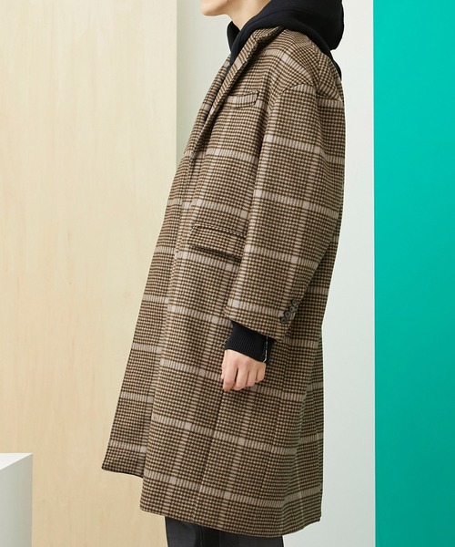チェックオーバーサイズチェスターコート（チェスターコート）｜UNITED