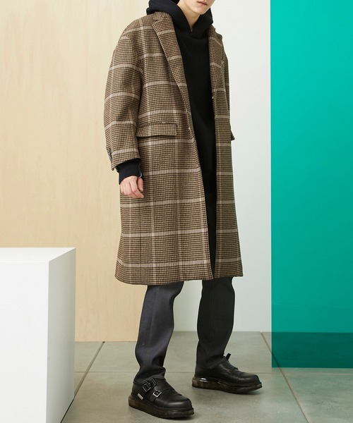 チェックオーバーサイズチェスターコート（チェスターコート）｜UNITED