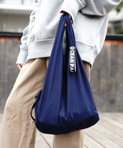 Ocean Pacific（オーシャンパシフィック）の「【OP / オーピー】エコバッグ（エコバッグ/サブバッグ・レディース・ブラック/ネイビー/グレー/カーキ/イエロー・FREE）」の4枚目の写真