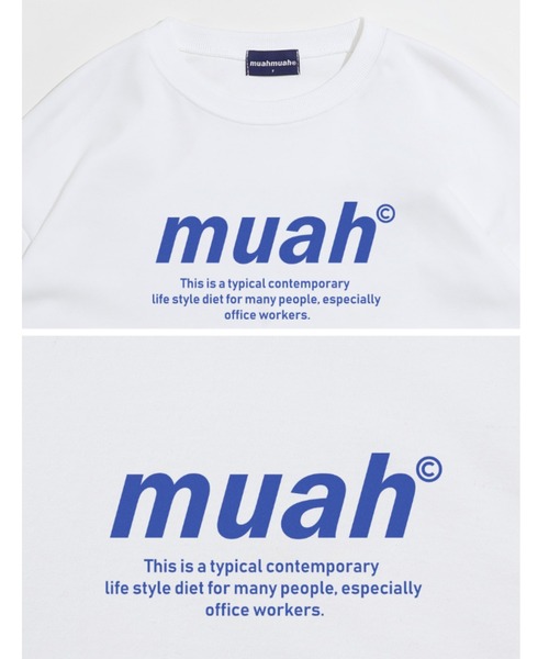 [muahmuah]SIGNATURE BACKPOINT スウェットシャツ★新作・24AW★ A'GEM/9 × .kom『muah muah/ムーアムーア』MUAH SIGNATURE