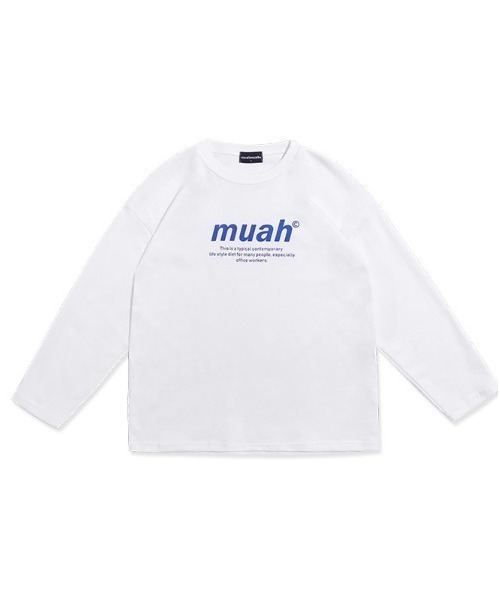 [muahmuah]SIGNATURE BACKPOINT スウェットシャツ★新作・24AW★ A'GEM/9 × .kom『muah muah/ムーアムーア』MUAH SIGNATURE