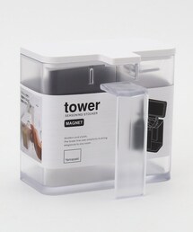 212 KITCHEN STORE（トゥワントゥキッチンストア）の「マグネット調味料ストッカー WH 山崎実業 ＜tower タワー＞（キッチンツール）」