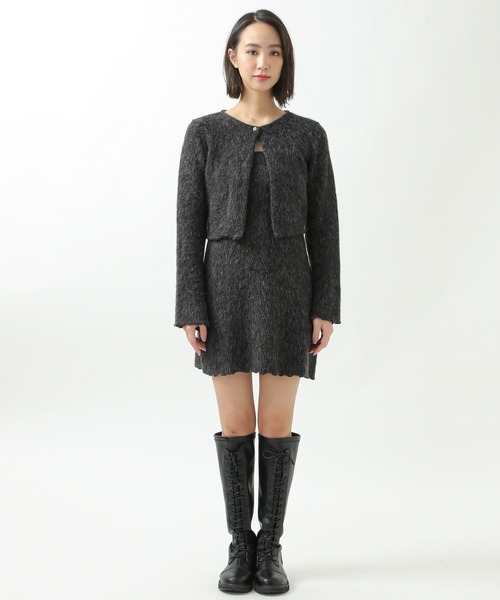 ALAND（エーランド）の「curetty／カーディガンセットワンピース　2930663（ワンピース・レディース・アイボリー/ブラック・SMALL）」の6枚目の写真