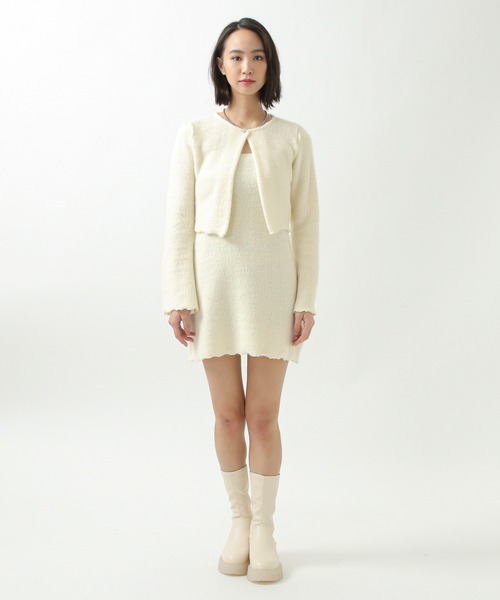 ALAND（エーランド）の「curetty／カーディガンセットワンピース　2930663（ワンピース・レディース・アイボリー/ブラック・SMALL）」の11枚目の写真