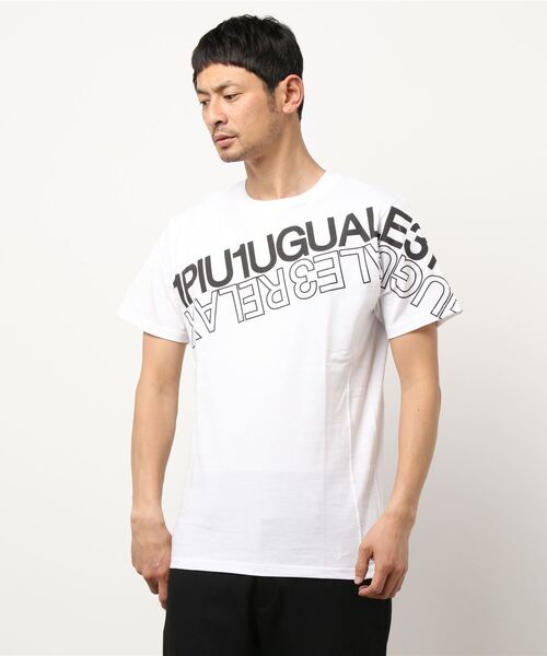 1piu1uguale3 RELAX(ウノピュウノウグァーレトレリラックス)の「【1PIU1UGUALE3 RELAX】ダブルロゴ半袖Tシャツ / UST-21001(Tシャツ/カットソー・メンズ・ホワイト/ブラック・SMALL/MEDIUM/LARGE/X-LARGE)」の18枚目の写真