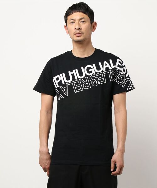 1piu1uguale3 RELAX(ウノピュウノウグァーレトレリラックス)の「【1PIU1UGUALE3 RELAX】ダブルロゴ半袖Tシャツ / UST-21001(Tシャツ/カットソー・メンズ・ホワイト/ブラック・SMALL/MEDIUM/LARGE/X-LARGE)」の19枚目の写真