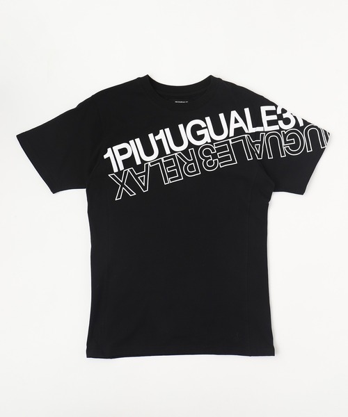 1piu1uguale3 RELAX(ウノピュウノウグァーレトレリラックス)の「【1PIU1UGUALE3 RELAX】ダブルロゴ半袖Tシャツ / UST-21001(Tシャツ/カットソー・メンズ・ホワイト/ブラック・SMALL/MEDIUM/LARGE/X-LARGE)」の12枚目の写真