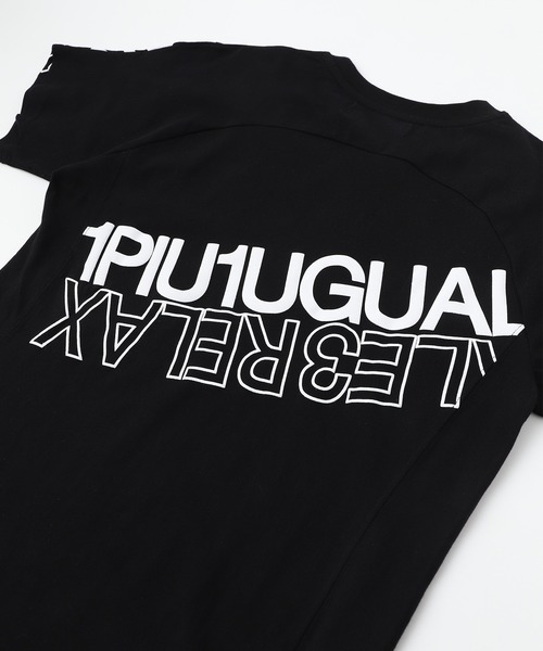 1piu1uguale3 RELAX(ウノピュウノウグァーレトレリラックス)の「【1PIU1UGUALE3 RELAX】ダブルロゴ半袖Tシャツ / UST-21001(Tシャツ/カットソー・メンズ・ホワイト/ブラック・SMALL/MEDIUM/LARGE/X-LARGE)」の15枚目の写真