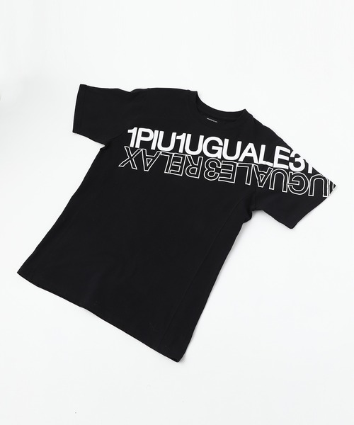 1piu1uguale3 RELAX(ウノピュウノウグァーレトレリラックス)の「【1PIU1UGUALE3 RELAX】ダブルロゴ半袖Tシャツ / UST-21001(Tシャツ/カットソー・メンズ・ホワイト/ブラック・SMALL/MEDIUM/LARGE/X-LARGE)」の14枚目の写真