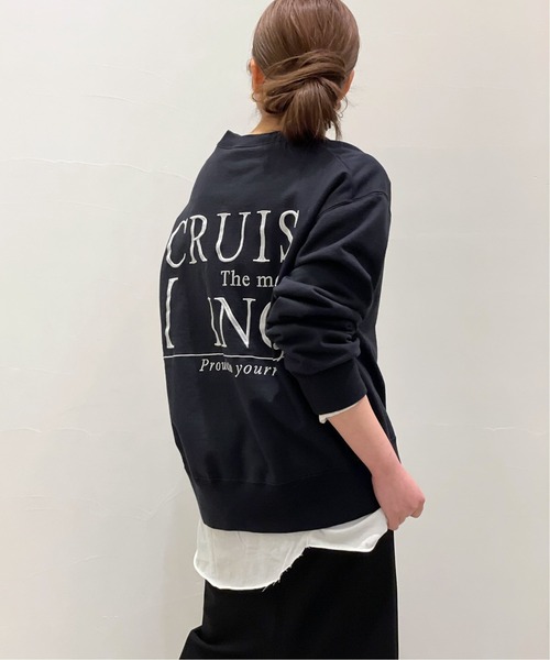 AP STUDIO(エーピーストゥディオ)の「エンブロイダリースウェットプルオーバー(Tシャツ/カットソー・レディース・ブラック・FREE)」の1枚目の写真