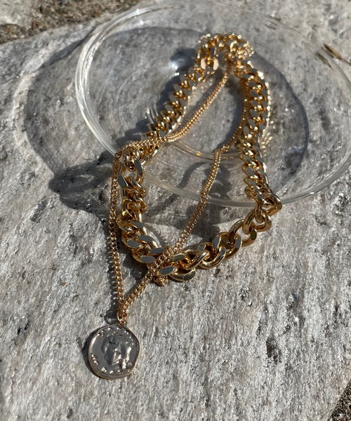 SPIRALGIRL（スパイラルガール）の「2連コインネックレス（ネックレス・レディース・シルバー/ゴールド・FREE）」の2枚目の写真