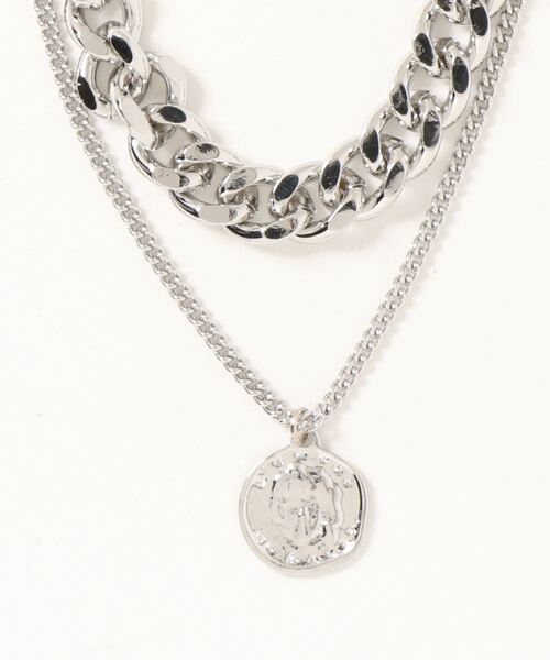 SPIRALGIRL（スパイラルガール）の「2連コインネックレス（ネックレス・レディース・シルバー/ゴールド・FREE）」の3枚目の写真