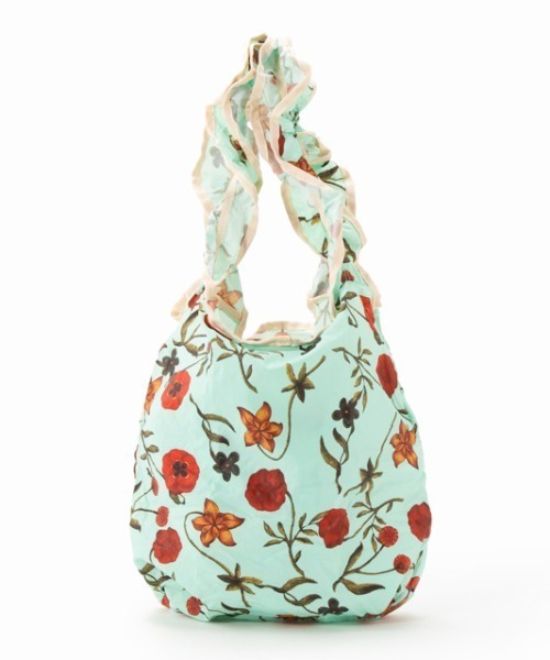 Casselini(キャセリーニ)の「プリントフリルミニエコバッグ(エコバッグ/サブバッグ・レディース・アイボリー/ブラウン/ブルー系1/オレンジ・FREE)」の22枚目の写真